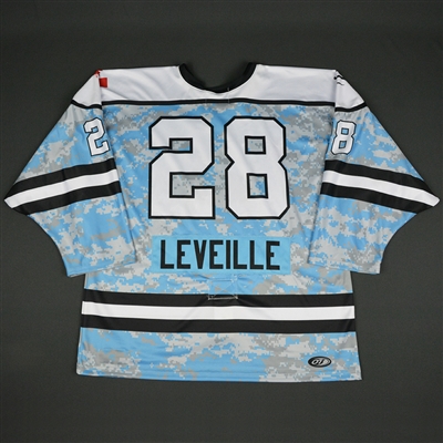 Amanda Leveille - Buffalo Beauts - 2016-17 NWHL Game-Worn Military Appreciation Jersey