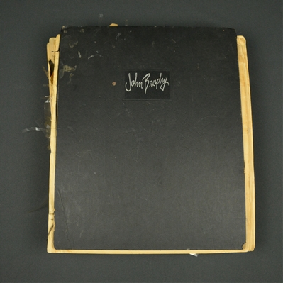 John Brophys 300-Page Unbound Scrapbook (Photos, Newspaper Clips, Telegrams, Cards) 