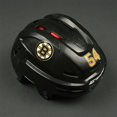 Adam McQuaid - Boston Bruins - 2015-16 Season-Long Game-Worn Helmet, Worn in 2016 NHL Winter Classic