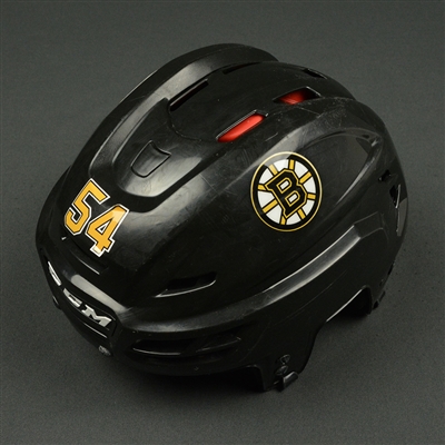Adam McQuaid - Boston Bruins - 2015-16 Season-Long Game-Worn Helmet, Worn in 2016 NHL Winter Classic