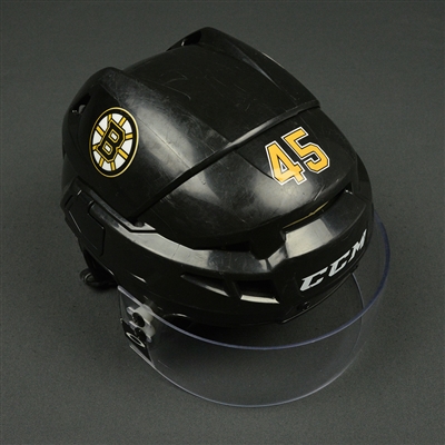 Joe Morrow - Boston Bruins - 2015-16 Season-Long Game-Worn Helmet, Worn in 2016 NHL Winter Classic