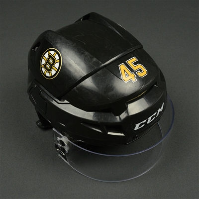Joe Morrow - Boston Bruins - 2015-16 Season-Long Game-Worn Helmet, Worn in 2016 NHL Winter Classic