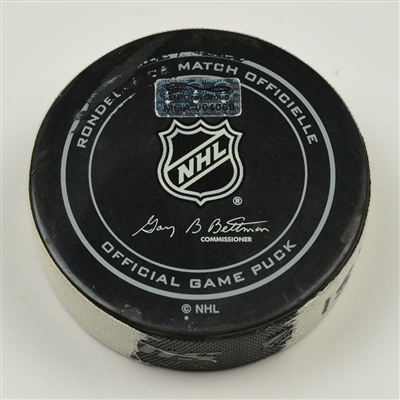 James Neal - Nashville Predators - Goal Puck - December 13, 2016 vs. St. Louis Blues (Predators Logo)