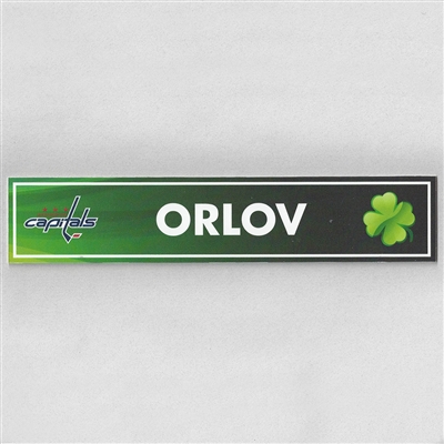 Dmitry Orlov - Washington Capitals - 2017 St. Patricks Day Locker Room Nameplate  