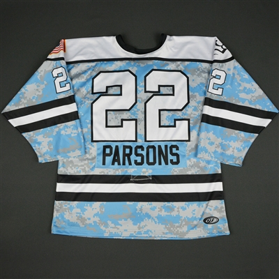 Kayla Parsons - Buffalo Beauts - 2016-17 NWHL Game-Worn Military Appreciation Jersey