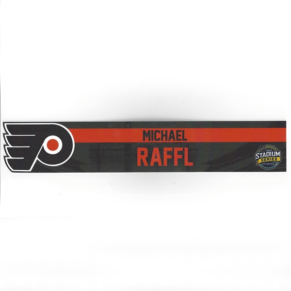 Michael Raffl - Philadelphia Flyers - 2017 NHL Stadium Series Dressing Room Nameplate  