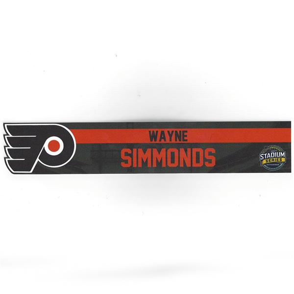 Wayne Simmonds - Philadelphia Flyers - 2017 NHL Stadium Series Dressing Room Nameplate  