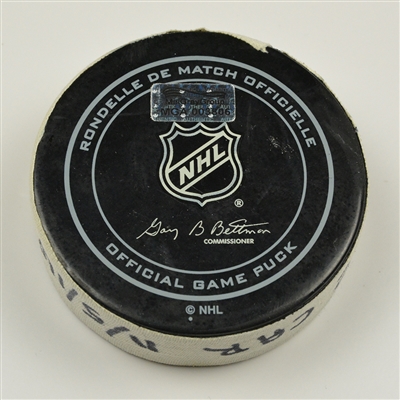 Jeff Skinner - Carolina Hurricanes - Goal Puck - November 5, 2016 vs. Nashville Predators (Predators Logo)