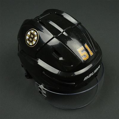 Ryan Spooner - Boston Bruins - 2015-16 Season-Long Game-Worn Helmet, Worn in 2016 NHL Winter Classic
