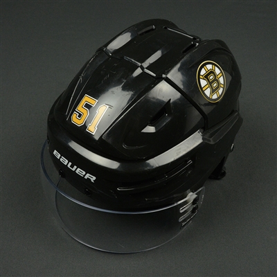 Ryan Spooner - Boston Bruins - 2015-16 Season-Long Game-Worn Helmet, Worn in 2016 NHL Winter Classic