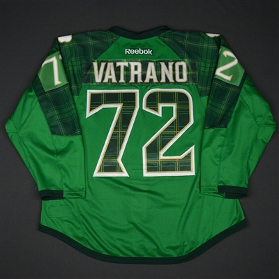 Frank Vatrano - Boston Bruins - St. Patricks Day Warmup-Worn Jersey - Worn on March 11, 2017