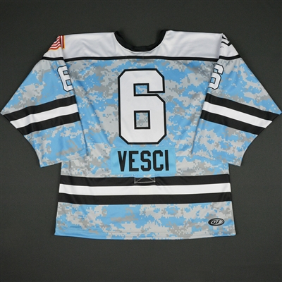 Ashley Vesci - Buffalo Beauts - 2016-17 NWHL Game-Worn Military Appreciation Jersey