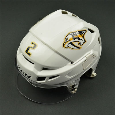 Anthony Bitetto - Nashville Predators - 2017 Stanley Cup Final Warmup-Worn White Helmet