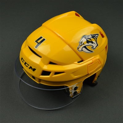 Ryan Ellis - Nashville Predators - 2017 Stanley Cup Final Game-Worn Gold Helmet