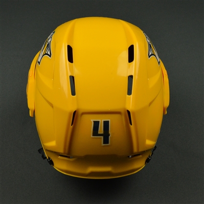 Ryan Ellis - Nashville Predators - 2017 Stanley Cup Final Game-Worn Gold Helmet