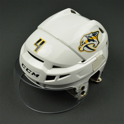 Ryan Ellis - Nashville Predators - 2017 Stanley Cup Final Game-Worn White Helmet