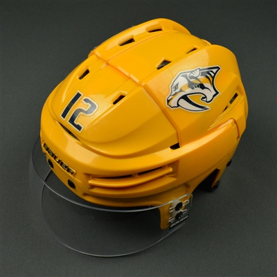 Mike Fisher - Nashville Predators - 2017 Stanley Cup Final Game-Worn Gold Helmet