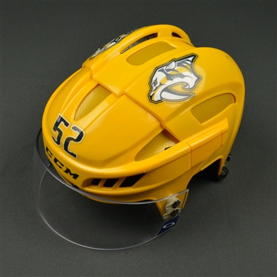 Matt Irwin - Nashville Predators - 2017 Stanley Cup Final Game-Worn Gold Helmet