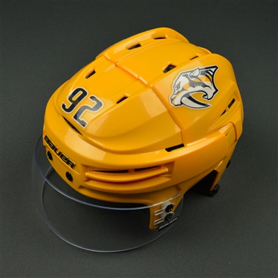 Ryan Johansen - Nashville Predators - 2017 Stanley Cup Final Game-Issued Gold Helmet