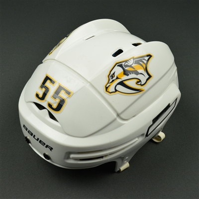 Cody McLeod - Nashville Predators - 2017 Stanley Cup Final Game-Worn White Helmet