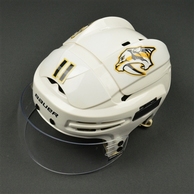 PA Parenteau - Nashville Predators - 2017 Stanley Cup Final Game-Issued White Helmet