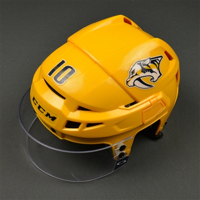 Colton Sissons - Nashville Predators - 2017 Stanley Cup Final Game-Worn Gold Helmet