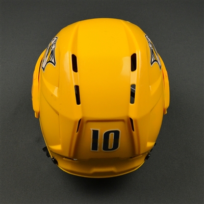 Colton Sissons - Nashville Predators - 2017 Stanley Cup Final Game-Worn Gold Helmet