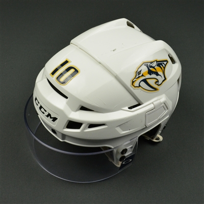 Colton Sissons - Nashville Predators - 2017 Stanley Cup Final Game-Worn White Helmet
