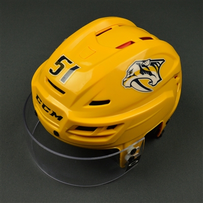 Austin Watson - Nashville Predators - 2017 Stanley Cup Final Game-Worn Gold Helmet
