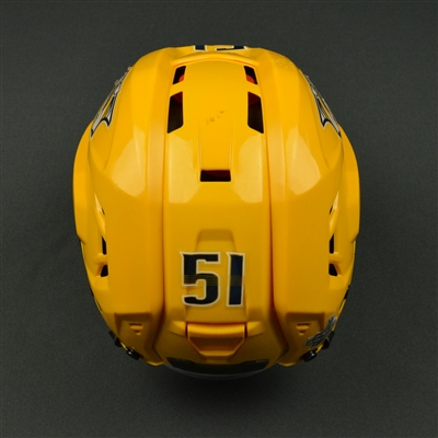 Austin Watson - Nashville Predators - 2017 Stanley Cup Final Game-Worn Gold Helmet
