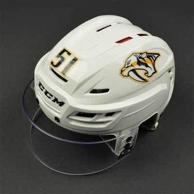 Austin Watson - Nashville Predators - 2017 Stanley Cup Final Game-Worn White Helmet