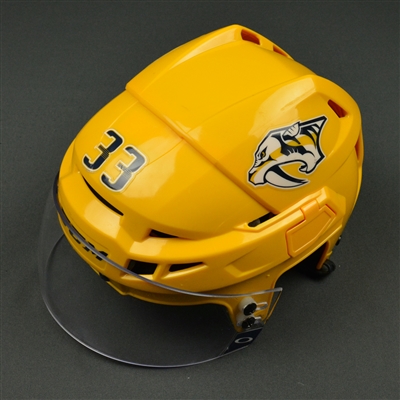 Colin Wilson - Nashville Predators - 2017 Stanley Cup Final Game-Worn Gold Helmet