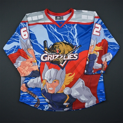 Erik Higby - Utah Grizzlies - 2017-18 MARVEL Super Hero Night - Game-Issued Jersey