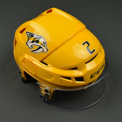 Anthony Bitetto - Nashville Predators - 2017 Stanley Cup Final Warmup-Worn Gold Helmet