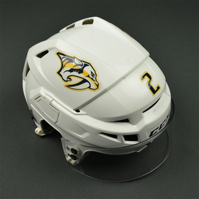 Anthony Bitetto - Nashville Predators - 2017 Stanley Cup Final Warmup-Worn White Helmet