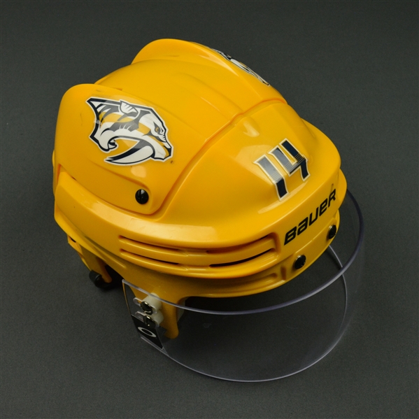 Mattias Ekholm - Nashville Predators - 2017 Stanley Cup Final Game-Worn Gold Helmet