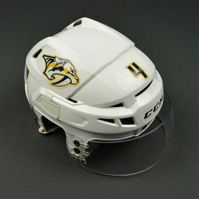 Ryan Ellis - Nashville Predators - 2017 Stanley Cup Final Game-Worn White Helmet