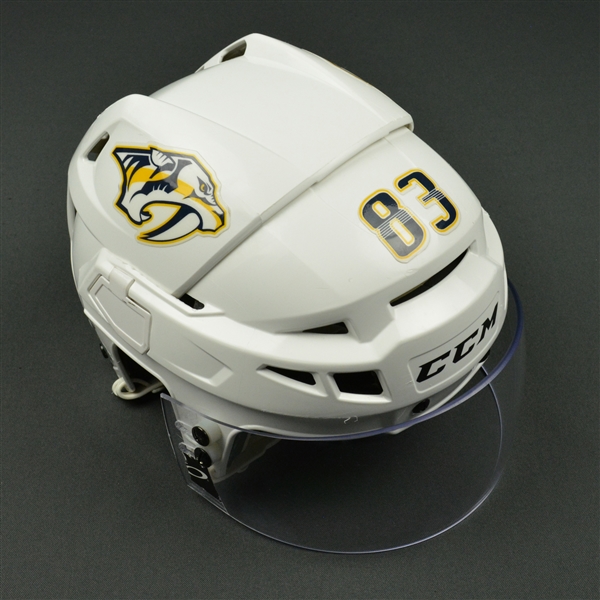 Vernon Fiddler - Nashville Predators - 2017 Stanley Cup Final Game-Worn White Helmet