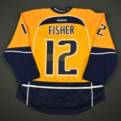 Mike Fisher 2016-2017 Nashville Predators Gold Stanley Cup Final Set 1 Game  Worn Jersey — Desert Hockey Threads