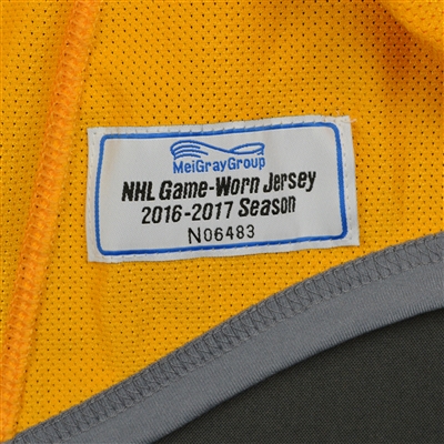Mike Fisher - Nashville Predators - 2017 Stanley Cup Final Practice-Worn Jersey 