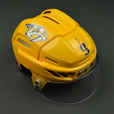 Filip Forsberg - Nashville Predators - 2017 Stanley Cup Final Game-Worn Gold Helmet