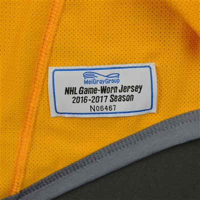 Filip Forsberg - Nashville Predators - 2017 Stanley Cup Final Practice-Worn Jersey 