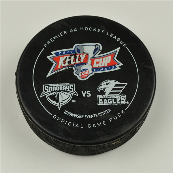 2017 Kelly Cup Finals - Game-Used Puck - Game 1 - Double Overtime - 1 of 1