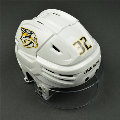 Frederick Gaudreau - Nashville Predators - 2017 Stanley Cup Final Game-Worn White Helmet