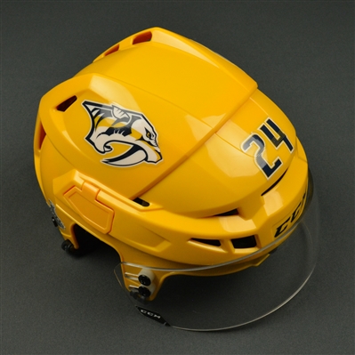 Brad Hunt - Nashville Predators - 2017 Stanley Cup Final Game-Issued Gold Helmet