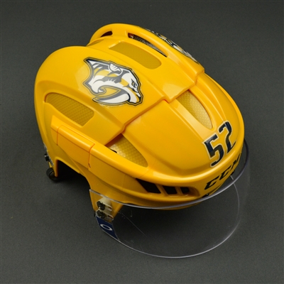 Matt Irwin - Nashville Predators - 2017 Stanley Cup Final Game-Worn Gold Helmet