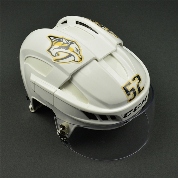 Matt Irwin - Nashville Predators - 2017 Stanley Cup Final Game-Worn White Helmet