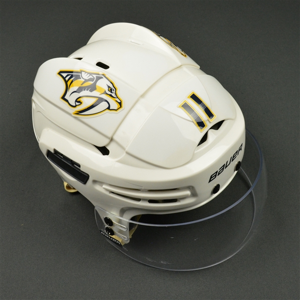 PA Parenteau - Nashville Predators - 2017 Stanley Cup Final Game-Issued White Helmet