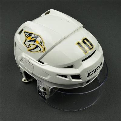 Colton Sissons - Nashville Predators - 2017 Stanley Cup Final Game-Worn White Helmet