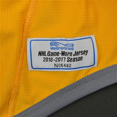 Craig Smith - Nashville Predators - 2017 Stanley Cup Final Practice-Worn Jersey 